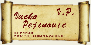 Vučko Pejinović vizit kartica